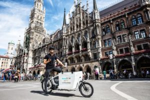 Der kep10 im Einsatz bei Amazon PrimeNow auf dem Münchener Marienplatz