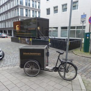 UPS-Zustellung in der Hamburger Innenstadt, Photo: cargobike.jetzt