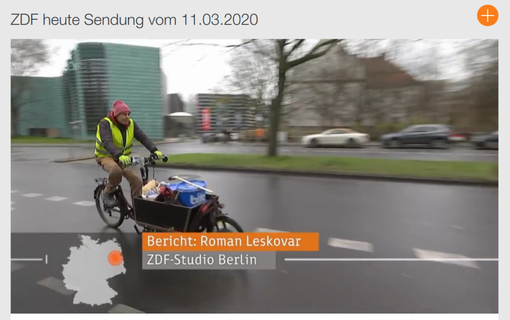 Cargobike-Beitrag in ZDF heute