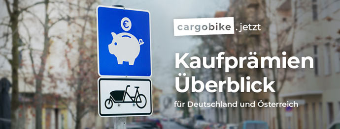 Cargobike-Kaufprämien: Der Überblick Banner Lastenrad Förderung cargobike kaufprämien