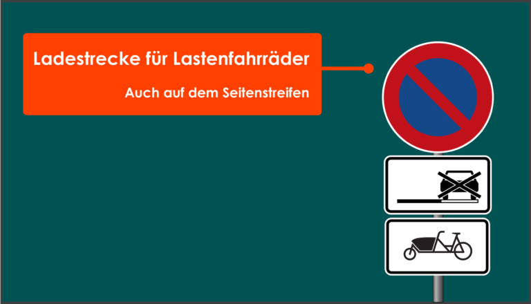 Schild Ladezone Lastenräder