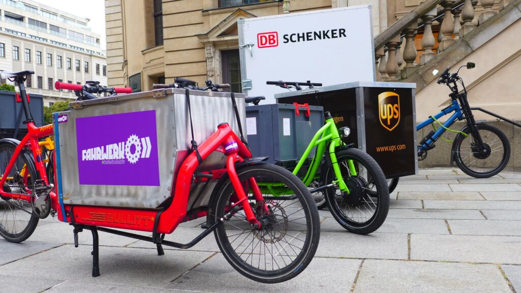 foto lastenrad service gewerblich UPS Fahrwerk Schenker