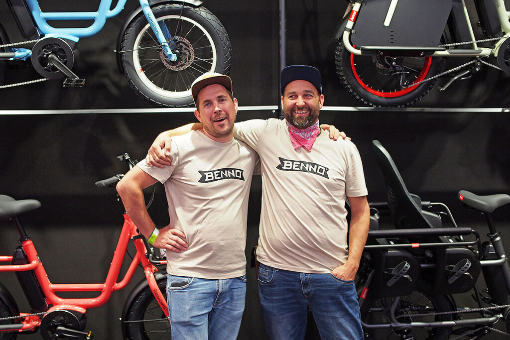 Samy Geser und Samuel Weishaupt von Benno Bikes, Eurobike 2023